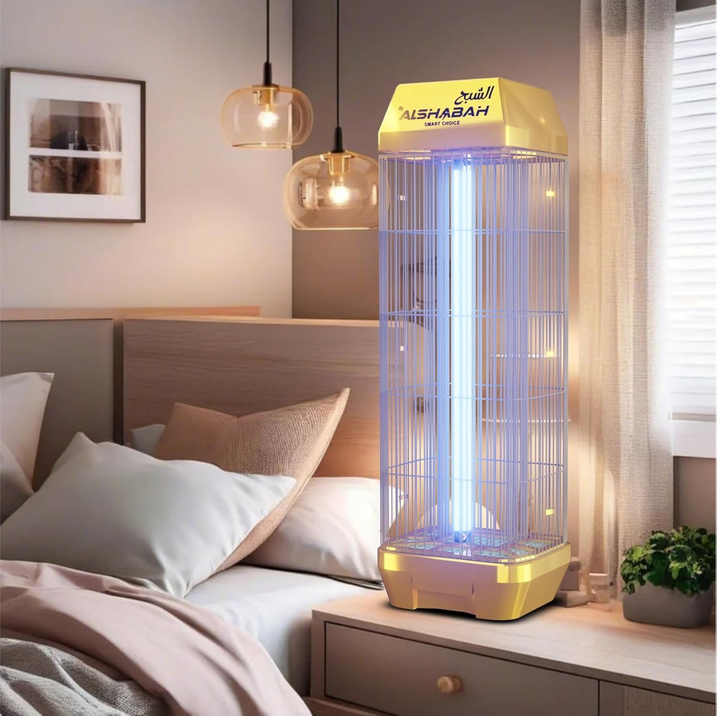ALSHABAH Mosquito Killer 3800V 15W UV Gold | LOGICMPOS LOGICMPOS