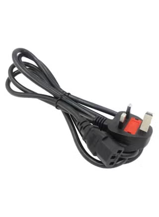 2 pcs of Power cable 3 Pin UK Europe power cord 3 pin desktop power cable Laptop TV Monitor Printers Photo copie With fuse protection